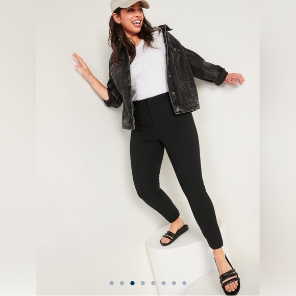 Old Navy High-Waisted Never Fade Pixie Ankle Pants Size 10 Business Casual EUC - Picture 1 of 10